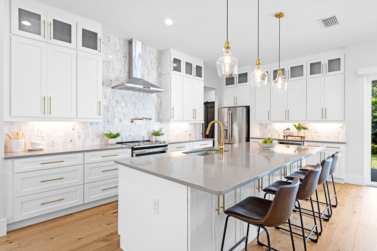 Bright modern kitchen in a Johnson Family Homes listing